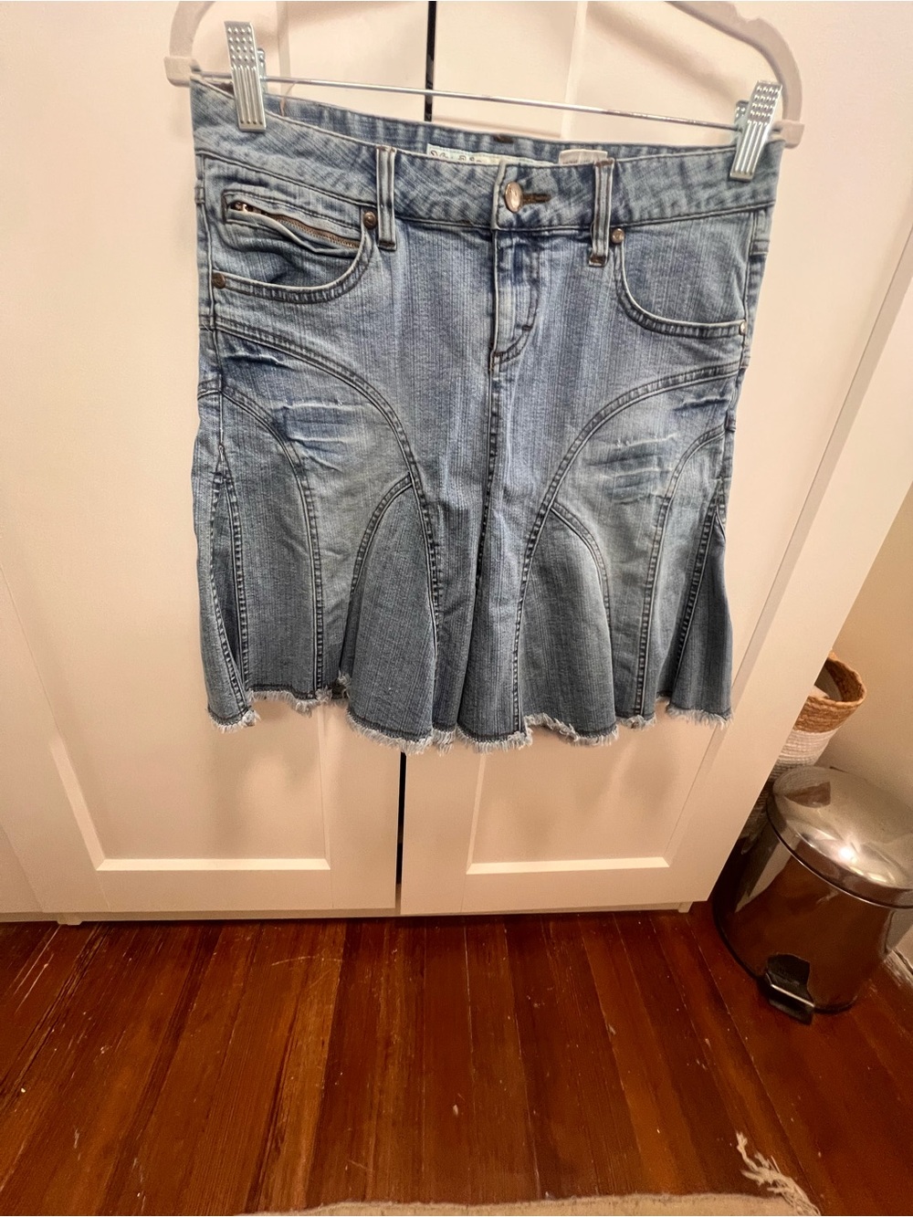 Mudd Light Blue Denim High-Low Skirt